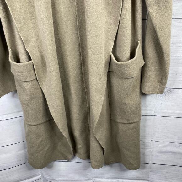 Twelve Love Womens size Small Long Line Open Cardigan Tan Beige Vanilla Girl - Picture 8 of 12